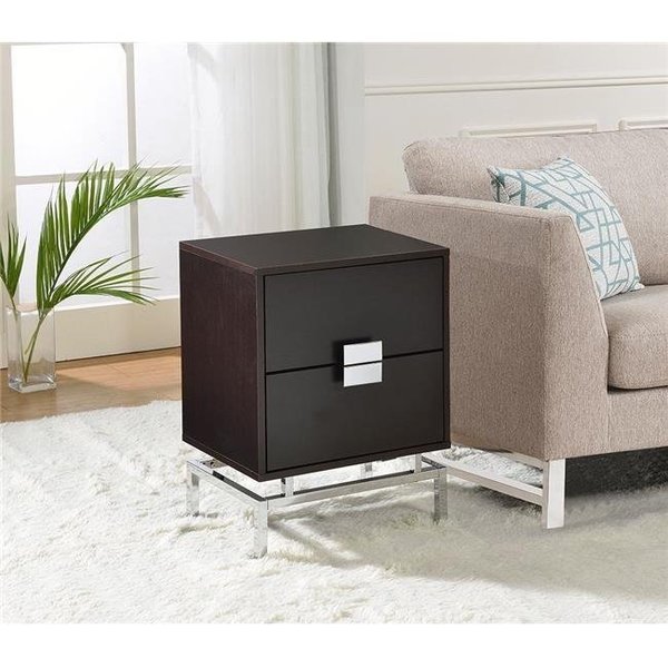 Myco Furniture Myco Furniture LY105 13 x 18 x 24 in. Lydia Accent Table; Capuccino LY105